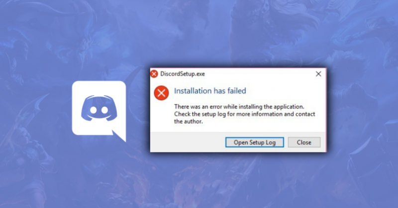 installation has failed discord как исправить