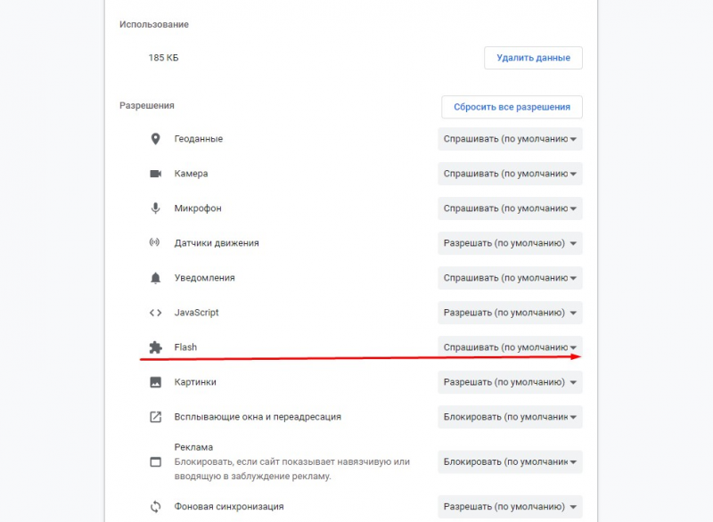 как разблокировать adobe flash player в google chrome