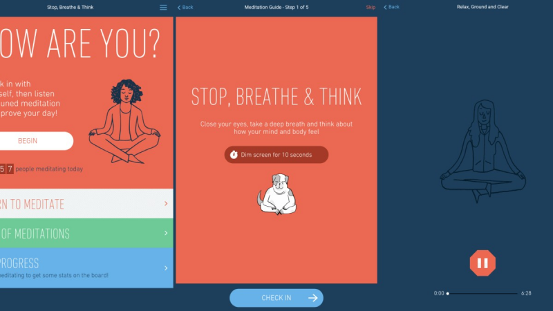Stop, Breathe and think: Meditate - приложение для медитации для мобильных устройств